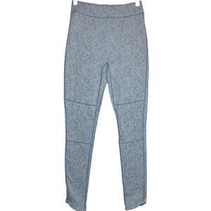 Gymshark Fleur Texture Leggings Malibu Blue Marl Jacquard Medium 29x28